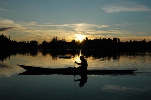 CharlieHopbrew Paddling His Betsie Bay